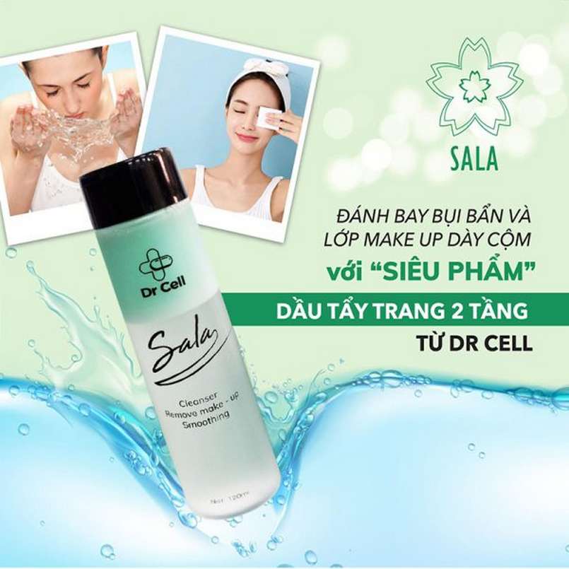Tẩy trang 2 tầng Sala Dr Cell đánh bay lớp make-up dày cộm