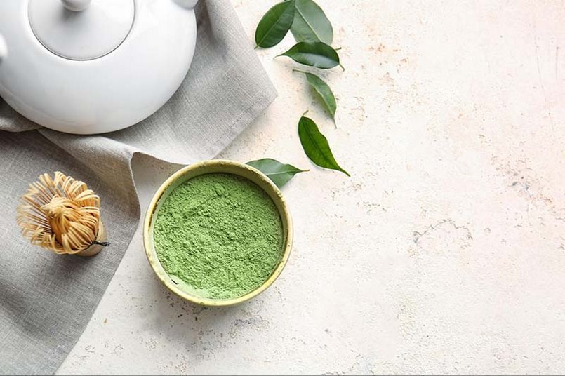 Mặt nạ bột trà xanh và nước cốt chanh
