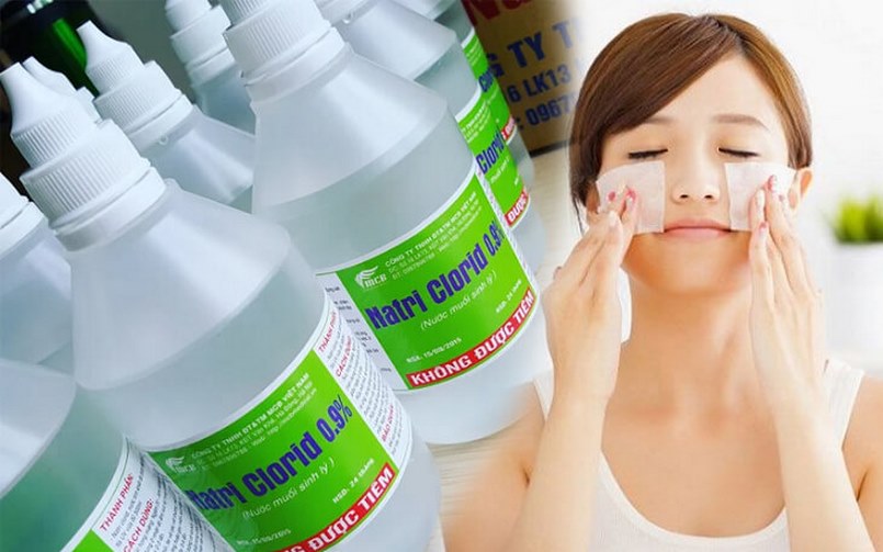 Cách rửa mặt bằng nước muối sinh lý